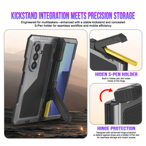 Case métallique Galaxy Z Fold7, armure de qualité militaire lourde Couvre armure complète du corps dur [argent]