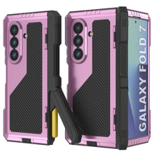 Charger l&#39;image dans la galerie, Case métallique Galaxy Z Fold7, armure de qualité militaire lourde Couvre armure complète du corps dur [rose]
