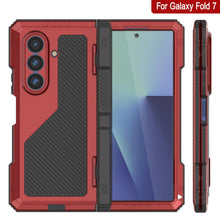 Charger l&#39;image dans la galerie, Case métallique Galaxy Z Fold7, armure de qualité militaire lourde Couverture du corps complet du corps [rouge]
