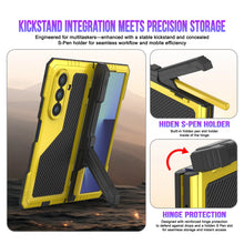 Charger l&#39;image dans la galerie, Case métallique Galaxy Z Fold7, armure de qualité militaire lourde Couverture du corps complet du corps [néon]
