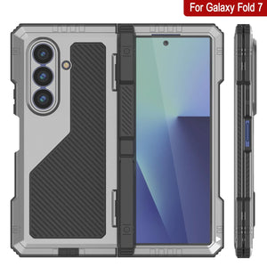 Case métallique Galaxy Z Fold7, armure de qualité militaire lourde Couvre armure complète du corps dur [argent]