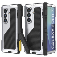 Charger l&#39;image dans la galerie, Case métallique Galaxy Z Fold7, armure de qualité militaire lourde Couvre d&#39;armure complète du corps dur [blanc]
