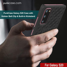 Load image into Gallery viewer, Punkcase Galaxy S20 Case With Screen Protector, Holster Belt Clip [Black] 
