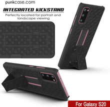 Load image into Gallery viewer, Punkcase Galaxy S20 Case With Screen Protector, Holster Belt Clip [Black] 
