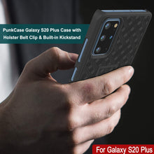 Charger l&#39;image dans la galerie, Punkcase Galaxy S20+ Plus Case With Screen Protector, Holster Belt Clip [Black] 
