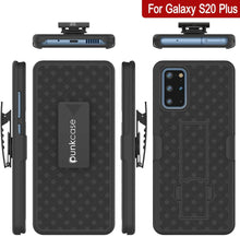 Charger l&#39;image dans la galerie, Punkcase Galaxy S20+ Plus Case With Screen Protector, Holster Belt Clip [Black] 
