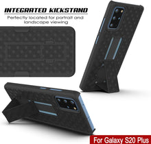 Charger l&#39;image dans la galerie, Punkcase Galaxy S20+ Plus Case With Screen Protector, Holster Belt Clip [Black] 
