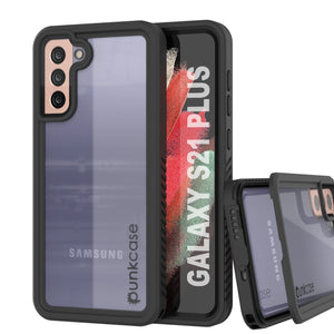 Galaxy S21+ Plus Water/Shockproof [Extreme Series] With Screen Protector Case [Black] (Color in image: Black)