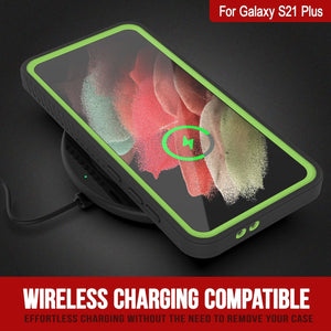 Galaxy S21+ Plus Water/Shockproof [Extreme Series] Screen Protector Case [Light Green] (Color in image: Purple)