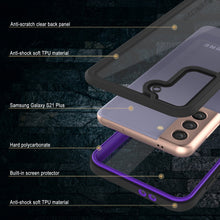Load image into Gallery viewer, Galaxy S21+ Plus Water/Shockproof [Extreme Series] Slim Screen Protector Case [Purple] (Color in image: Black)
