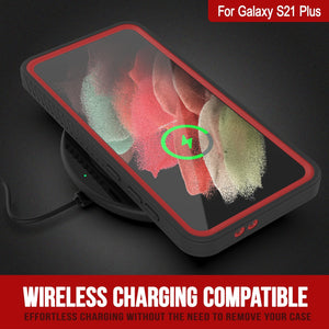 Galaxy S21+ Plus Water/Shock/Snowproof [Extreme Series] Slim Screen Protector Case [Red] (Color in image: Teal)