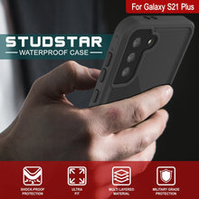Load image into Gallery viewer, Galaxy S21+ Plus Waterproof Case PunkCase StudStar Black Thin 6.6ft Underwater IP68 Shock/Snow Proof (Color in image: light blue)
