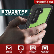 Load image into Gallery viewer, Galaxy S21+ Plus Waterproof Case PunkCase StudStar Light Green Thin 6.6ft Underwater IP68 ShockProof (Color in image: light blue)
