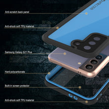 Load image into Gallery viewer, Galaxy S21+ Plus Waterproof Case PunkCase StudStar Light Blue Thin 6.6ft Underwater IP68 ShockProof (Color in image: teal)
