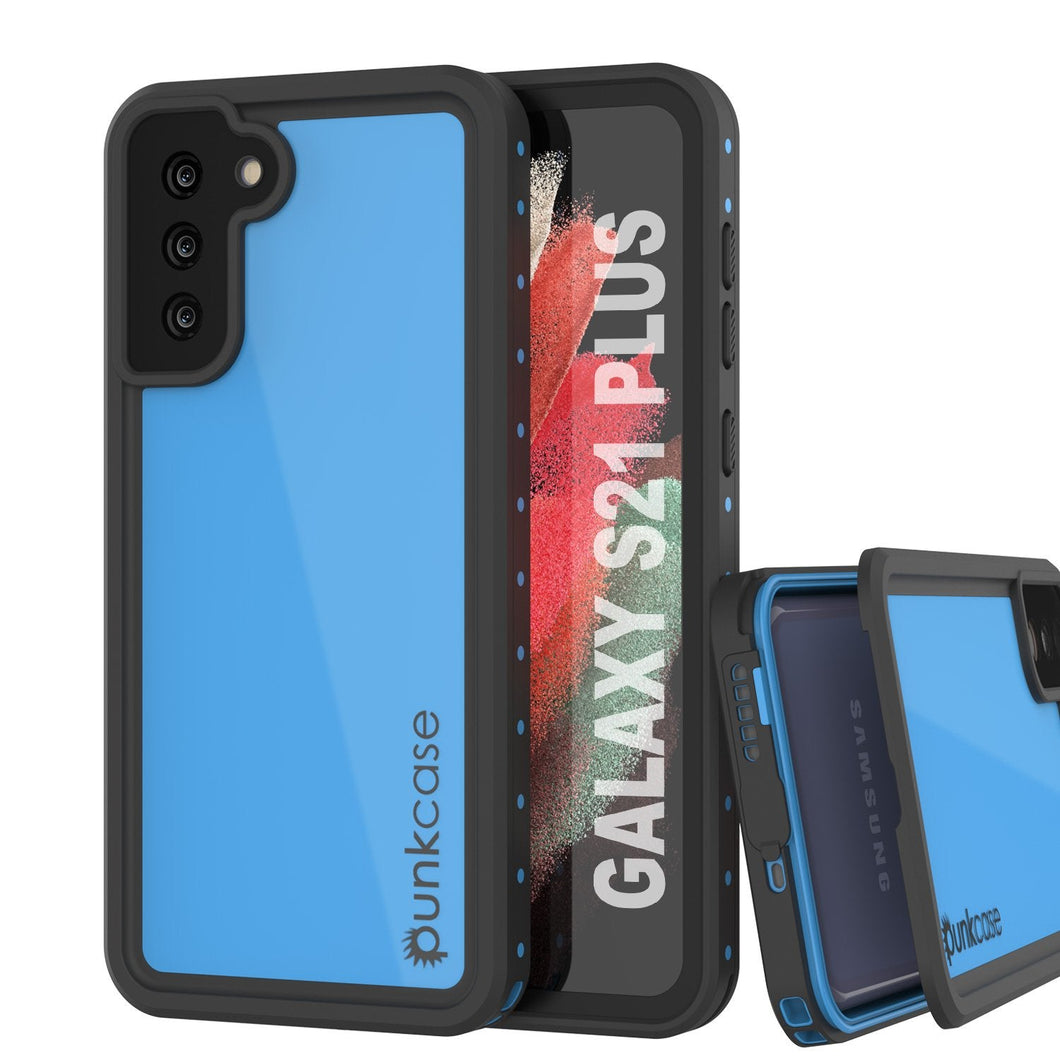 Galaxy S21+ Plus Waterproof Case PunkCase StudStar Light Blue Thin 6.6ft Underwater IP68 ShockProof (Color in image: light blue)