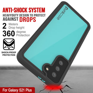 Galaxy S21+ Plus Waterproof Case PunkCase StudStar Teal Thin 6.6ft Underwater IP68 Shock/Snow Proof (Color in image: pink)