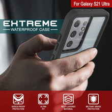 Charger l&#39;image dans la galerie, Galaxy S21 Ultra Water/Shockproof [Extreme Series] With Screen Protector Case [Black] (Color in image: Light Green)
