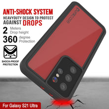 Load image into Gallery viewer, Galaxy S21 Ultra Waterproof Case PunkCase StudStar Red Thin 6.6ft Underwater IP68 Shock/Snow Proof (Color in image: pink)

