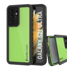 Load image into Gallery viewer, Galaxy S21 Ultra Waterproof Case PunkCase StudStar Light Green Thin 6.6ft Underwater IP68 ShockProof (Color in image: light green)
