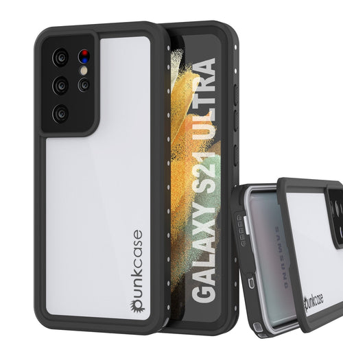 Galaxy S21 Ultra Waterproof Case, Punkcase StudStar White Thin 6.6ft Underwater IP68 Shock/Snow Proof (Color in image: white)