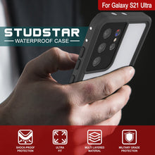 Load image into Gallery viewer, Galaxy S21 Ultra Waterproof Case, Punkcase StudStar White Thin 6.6ft Underwater IP68 Shock/Snow Proof (Color in image: light blue)
