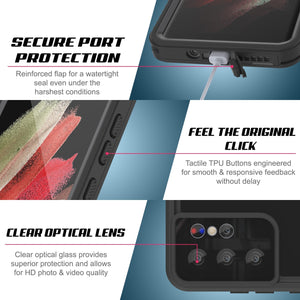 Galaxy S22 Ultra Waterproof Case PunkCase StudStar Pink Thin 6.6ft Underwater IP68 Shock/Snow Proof (Color in image: light green)
