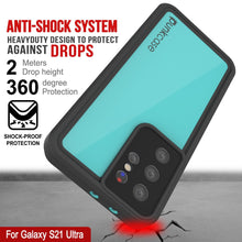 Load image into Gallery viewer, Galaxy S21 Ultra Waterproof Case PunkCase StudStar Teal Thin 6.6ft Underwater IP68 Shock/Snow Proof (Color in image: pink)
