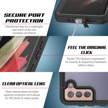 Load image into Gallery viewer, Galaxy S21 Water/Shock/Snowproof [Extreme Series] Slim Screen Protector Case [Pink] (Color in image: Teal)
