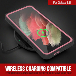 Galaxy S21 Water/Shock/Snowproof [Extreme Series] Slim Screen Protector Case [Pink] (Color in image: Purple)