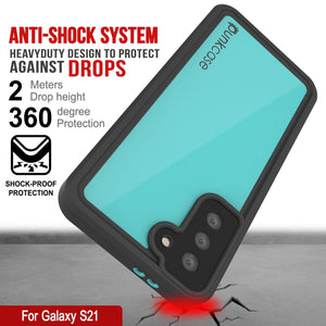 Galaxy S21 Waterproof Case PunkCase StudStar Teal Thin 6.6ft Underwater IP68 Shock/Snow Proof (Color in image: pink)
