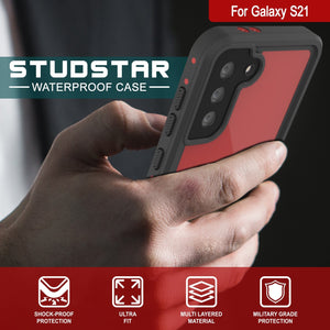 Galaxy S21 Waterproof Case PunkCase StudStar Red Thin 6.6ft Underwater IP68 Shock/Snow Proof (Color in image: light blue)