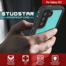 Load image into Gallery viewer, Galaxy S21 Waterproof Case PunkCase StudStar Teal Thin 6.6ft Underwater IP68 Shock/Snow Proof (Color in image: light blue)
