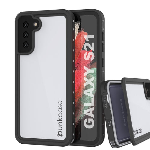 Galaxy S21 Waterproof Case, Punkcase StudStar White Thin 6.6ft Underwater IP68 Shock/Snow Proof (Color in image: white)