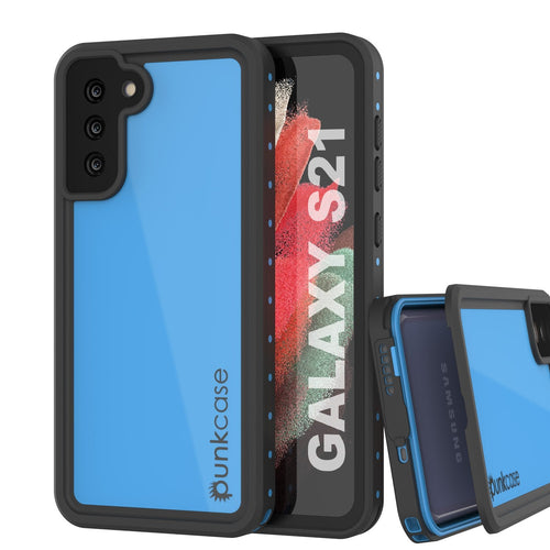 Galaxy S21 Waterproof Case PunkCase StudStar Light Blue Thin 6.6ft Underwater IP68 ShockProof (Color in image: light blue)