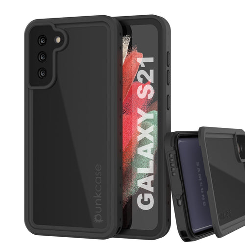 Galaxy S22 Waterproof Case PunkCase StudStar Black Thin 6.6ft Underwater IP68 Shock/Snow Proof (Color in image: black)