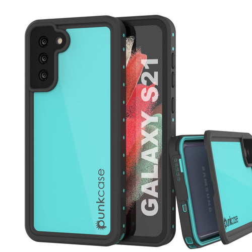 Galaxy S21 Waterproof Case PunkCase StudStar Teal Thin 6.6ft Underwater IP68 Shock/Snow Proof (Color in image: teal)