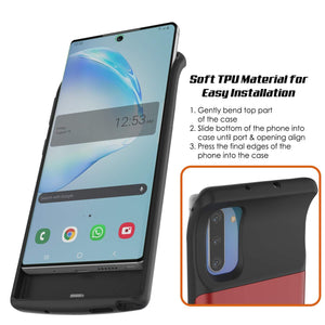 Galaxy Note 10 5200mAH Battery Charger W/ USB Port Slim Case [Red] (Color in image: Blue)