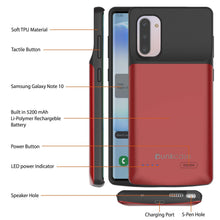 Load image into Gallery viewer, Galaxy Note 10 5200mAH Battery Charger W/ USB Port Slim Case [Red] (Color in image: Black)
