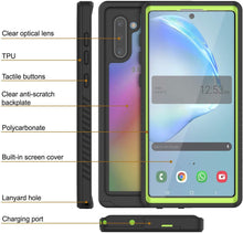 Load image into Gallery viewer, Galaxy Note 10 Case, Punkcase [Extreme Series] Armor Cover W/ Built In Screen Protector [Light Green] (Color in image: White)
