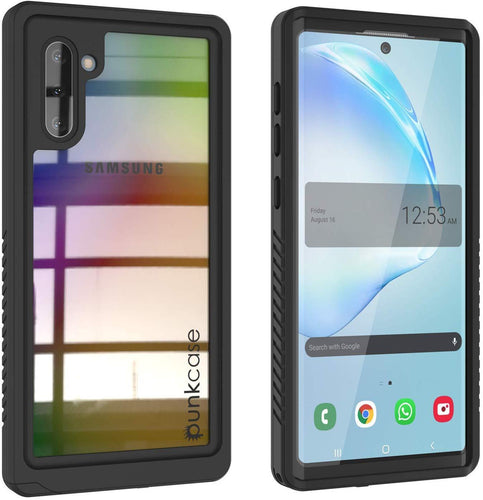 Galaxy Note 10 Case, Punkcase [Extreme Series] Armor Cover W/ Built In Screen Protector [Black] (Color in image: Black)