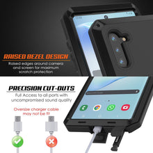 Load image into Gallery viewer, Galaxy Note 10 Case, PUNKcase Metallic Black Shockproof  Slim Metal Armor Case [Black] (Color in image: silver)
