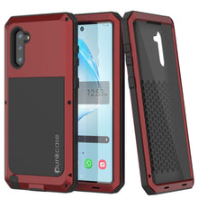 Load image into Gallery viewer, Galaxy Note 10  Case, PUNKcase Metallic Red Shockproof  Slim Metal Armor Case [Red] (Color in image: red)
