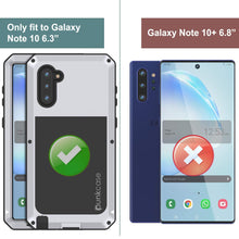 Load image into Gallery viewer, Galaxy Note 10  Case, PUNKcase Metallic White Shockproof  Slim Metal Armor Case [White] 
