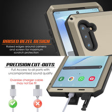 Load image into Gallery viewer, Galaxy Note 10  Case, PUNKcase Metallic Gold Shockproof  Slim Metal Armor Case [Gold] (Color in image: black)
