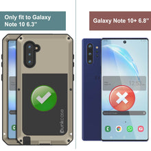 Load image into Gallery viewer, Galaxy Note 10  Case, PUNKcase Metallic Gold Shockproof  Slim Metal Armor Case [Gold] 
