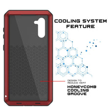 Load image into Gallery viewer, Galaxy Note 10  Case, PUNKcase Metallic Red Shockproof  Slim Metal Armor Case [Red] (Color in image: neon)
