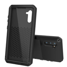 Load image into Gallery viewer, Galaxy Note 10 Case, PUNKcase Metallic Black Shockproof  Slim Metal Armor Case [Black] 
