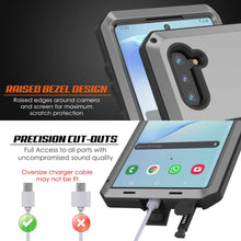 Load image into Gallery viewer, Galaxy Note 10  Case, PUNKcase Metallic Silver Shockproof  Slim Metal Armor Case [Silver] (Color in image: black)
