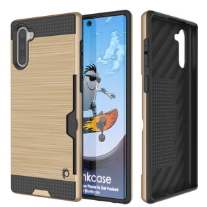 Galaxy Note 10+ Plus Case, PUNKcase [SLOT Series] Slim Fit  Samsung Note 10+ Plus [Gold] (Color in image: Gold)