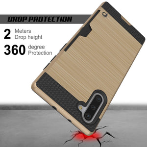 Galaxy Note 10+ Plus Case, PUNKcase [SLOT Series] Slim Fit  Samsung Note 10+ Plus [Gold] (Color in image: Silver)